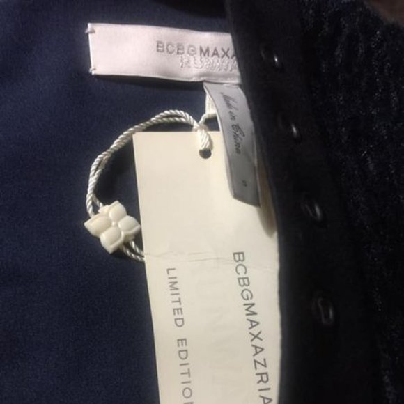 BCBG MAXAZRIA RUNWAY KAYDAN DRESS DEEP NAVY $898 - Picture 8 of 9